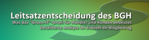 BGH: Leitsatzentscheidung zum Green-IT-Geschäftsmodell